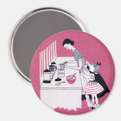 Retro 1950 bakmagneet magneet (Voorkant / Achterkant)