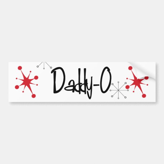 Retro 1950 DADDY-0 Bumpersticker (Voorkant)