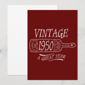 Retro 1950 Een Geweldig Jaar Kaart (Voorkant / Achterkant)