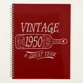 Retro 1950 Een Geweldig Jaar Planner (Voorkant)