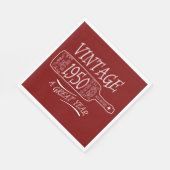 Retro 1950 Een Geweldig Jaar Servet (Hoek)