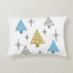 Retro 1950 kerstbomen accent kussen