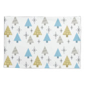 Retro 1950 kerstbomen kussensloop (Achterkant)