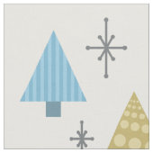 Retro 1950 kerstbomen stof (Close Up)