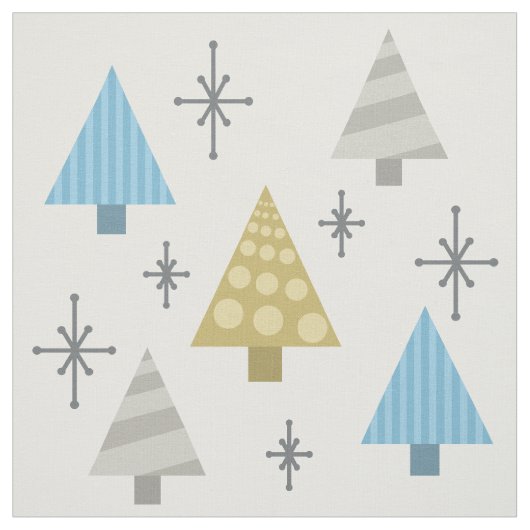 Retro 1950 kerstbomen stof (Swatch)