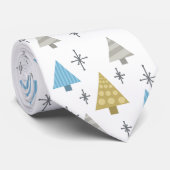 Retro 1950 kerstbomen stropdas (Opgerold)