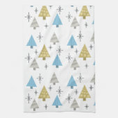 Retro 1950 kerstbomen theedoek (Verticaal)