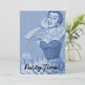 Retro 1950-partij kaart (Staand voorkant)