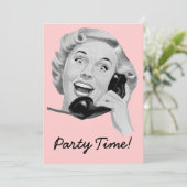 Retro 1950-partij kaart (Staand voorkant)