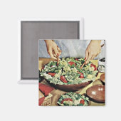 Retro 1950 Voedselmagneet 1 Magneet (Voorkant / Achterkant)