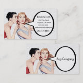 Retro 1950 Vrouwenroddels Visitekaartje (Voorkant / Achterkant)