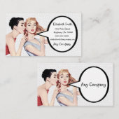 Retro 1950 Vrouwenroddels Visitekaartje (Voorkant / Achterkant)