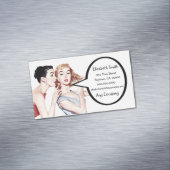 Retro 1950 Vrouwenroddels Visitekaartje Magneet (Voorbeeld)