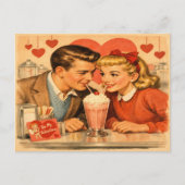 Retro 1950s American Valentine's Day Postcard Briefkaart (Voorkant)