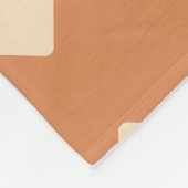 Retro 1950s Art Diamonds Brown Orange Fleece Deken (Hoek)