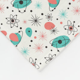 Retro 1950s atomaire stervoorstelling & omringende fleece deken