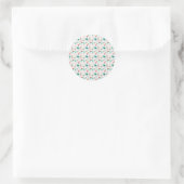 Retro 1950s atomaire stervoorstelling & omringende ronde sticker (Tas)