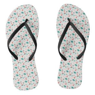 Retro 1950s atomaire stervoorstelling & omringende teenslippers