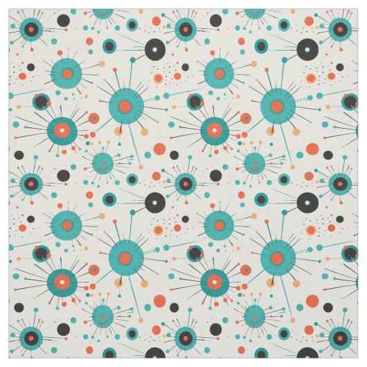 Retro 1950's Atomic Stof (Swatch)