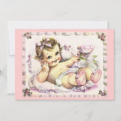 Retro 1950s Baby shower Kaart (Voorkant)