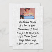 Retro 1950s Birthday Kaart (Achterkant)