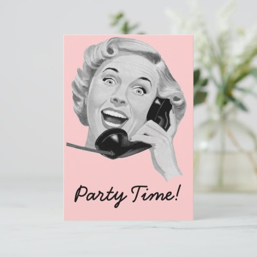 Retro 1950s Birthday Party V2 Kaart (Staand voorkant)