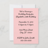 Retro 1950s Birthday Party V2 Kaart (Achterkant)