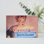 Retro 1950s Birthday V2 Kaart (Staand voorkant)