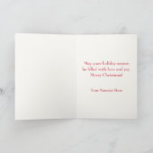  Retro 1950s Christmas Lady Custom Feestdagen Kaart (Binnen)