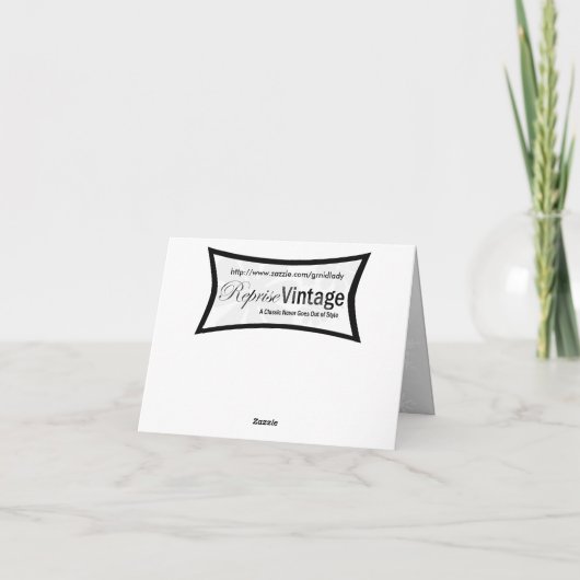 Retro 1950s Christmas TV Feestdagen Kaart (Achterkant)