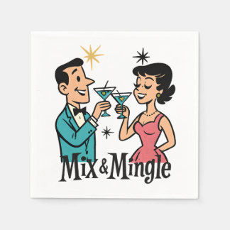 Retro 1950's Cocktail servetten - MCM Cocktail Par