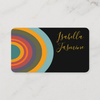 Retro, 1950's, Colors, Orange, Old,  business card Visitekaartje