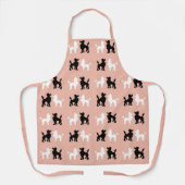 Retro 1950's Cute White en Black Poodles Pink Schort (Voorkant)