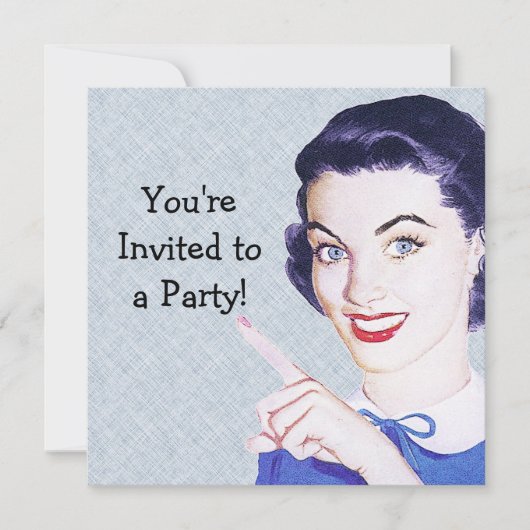 Retro 1950s die Vrouw wijst Kaart (Voorkant)