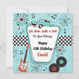 Retro 1950's Diner Birthday Kaart