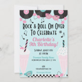 Retro 1950s Diner Milkshake Verjaardag Uitnodiging (Voorkant)