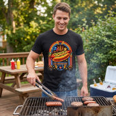 Retro 1950s Diner - Neon Jukebox Hot Dog Tri-Blend Shirt