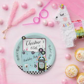 Retro 1950's Diner Verjaardag Elke Leeftijd Papieren Bordje (Feest)