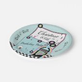 Retro 1950's Diner Verjaardag Elke Leeftijd Papieren Bordje (Gekanteld)