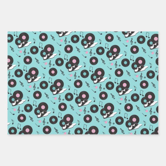 Retro 1950s Diner Verjaardag Wrapping Paper - Sock (Voorkant)