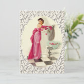 Retro 1950s Dinner Party Kaart (Staand voorkant)