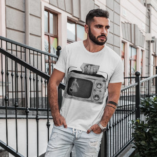Retro 1950s Draagbare TV Mid-Century T-shirt