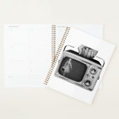 Retro 1950s Draagbare TV Midden-Eeuw Planner (Display)