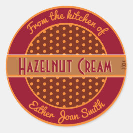 Retro 1950s Eigen Homemade Etiket Polka Dots