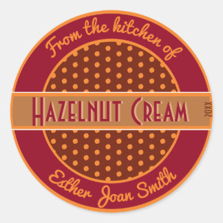 Retro 1950s Eigen Homemade Etiket Polka Dots