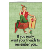 Retro 1950s Elf kent de Geheime Kaart van Kerstmis (Voorkant)