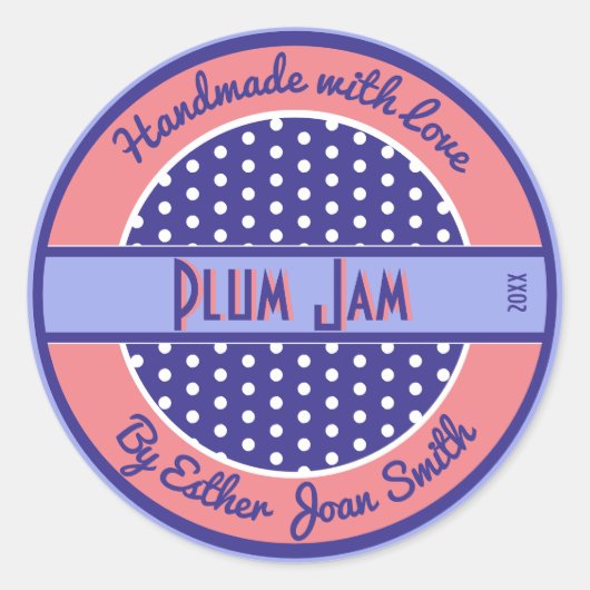 Retro 1950s Etiket op Etiket voor aangepaste tekst (Voorkant)