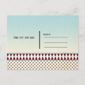 Retro  1950's Fifties Party Save the Date Aankondigingskaart (Achterkant)