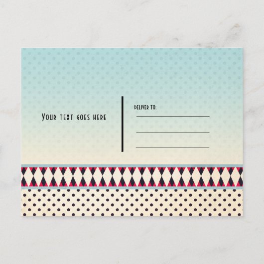 Retro  1950's Fifties Party Save the Date Aankondigingskaart (Achterkant)