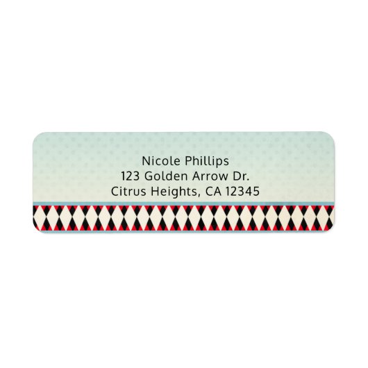 Retro 1950's Fifties Verjaardagsfeestje Custom Etiket (Voorkant)